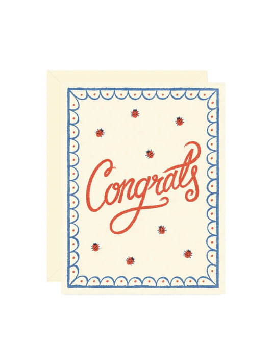 Ladybug Congrats Card