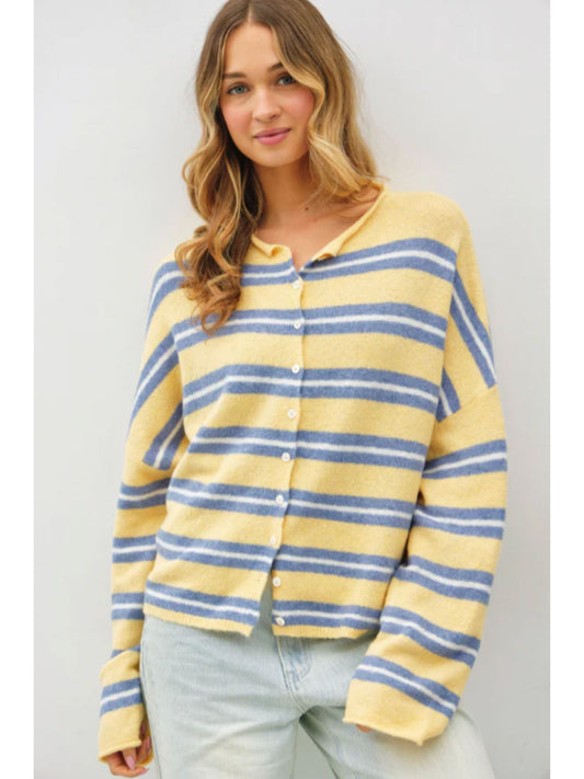 Varsity Striped Piper Cardigan