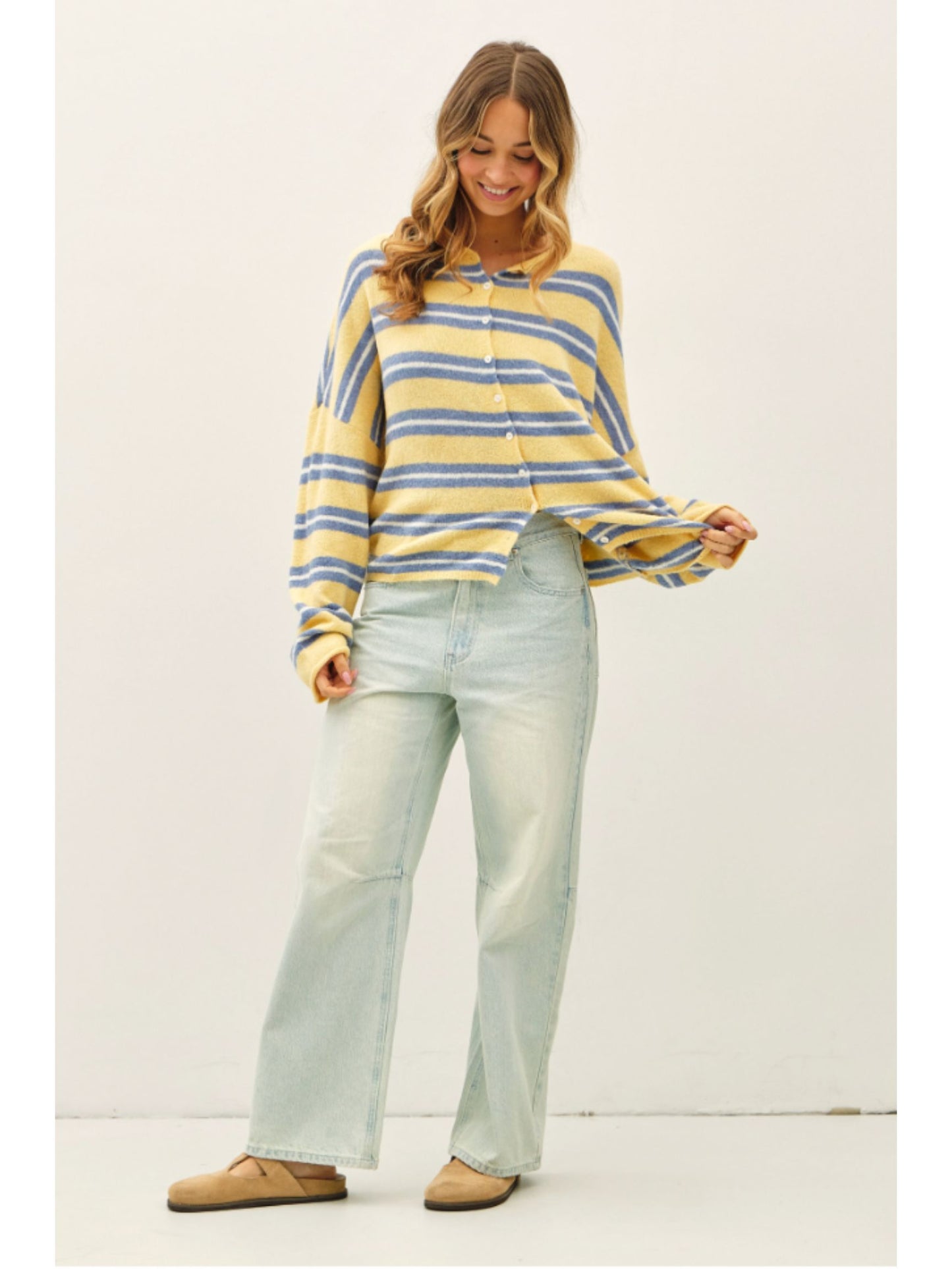Varsity Striped Piper Cardigan