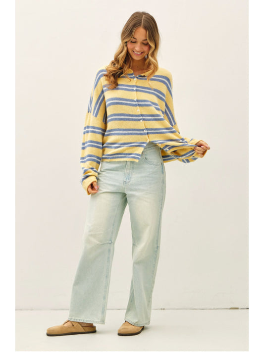 Varsity Striped Piper Cardigan