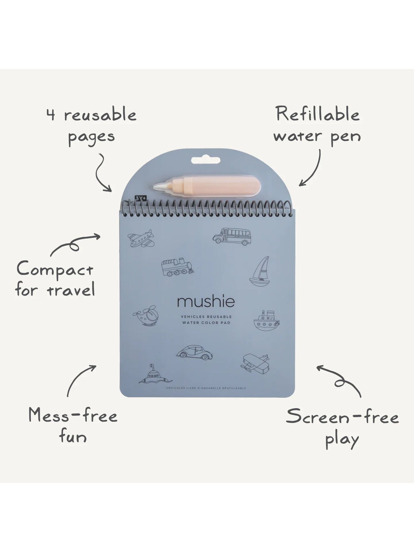 Vehicles Reusable Water Color Pad