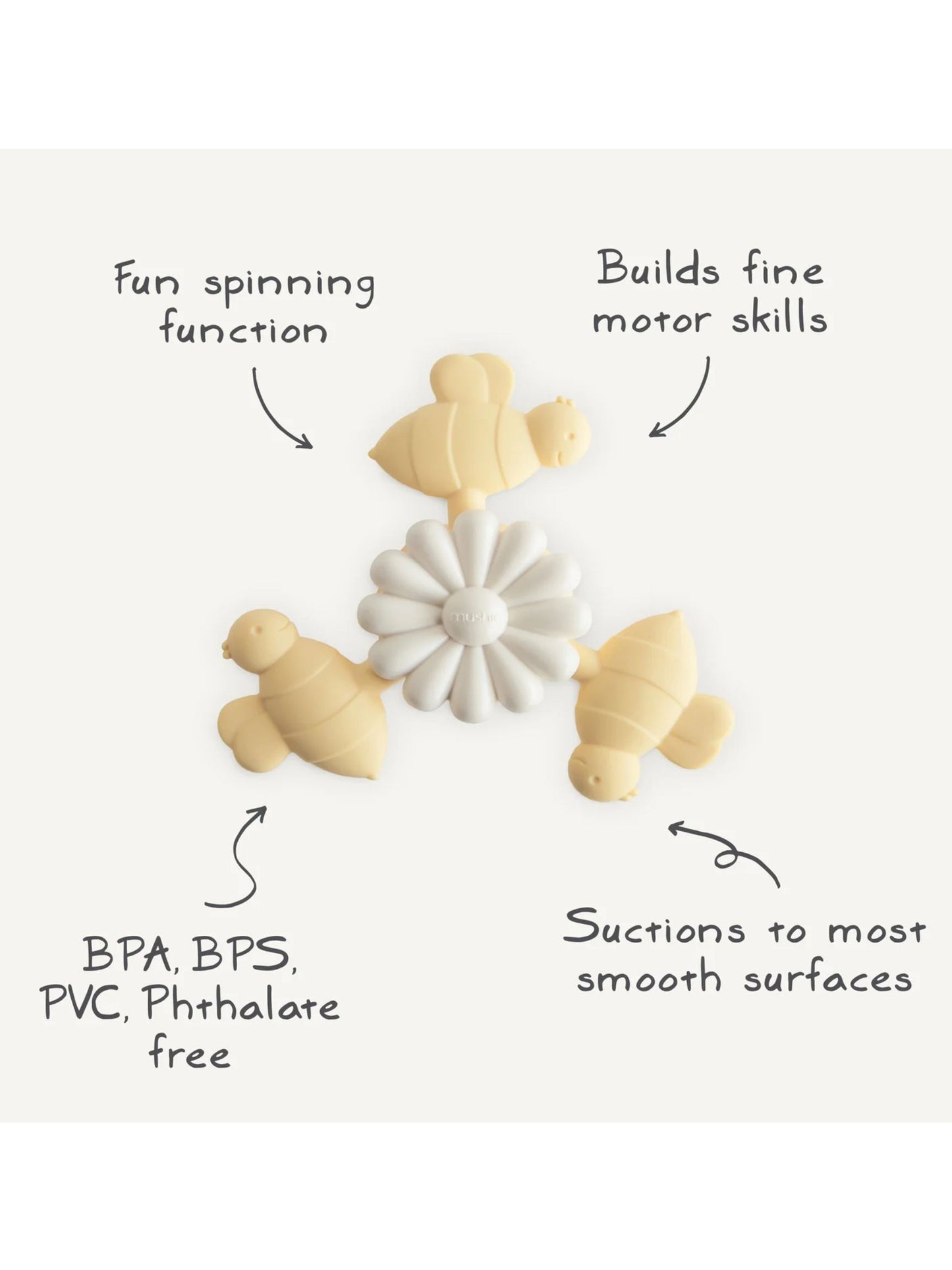 Bee Suction Spinner Toy