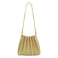 Carrie Pleated Vegan Leather Shoulder Bag - Avocado