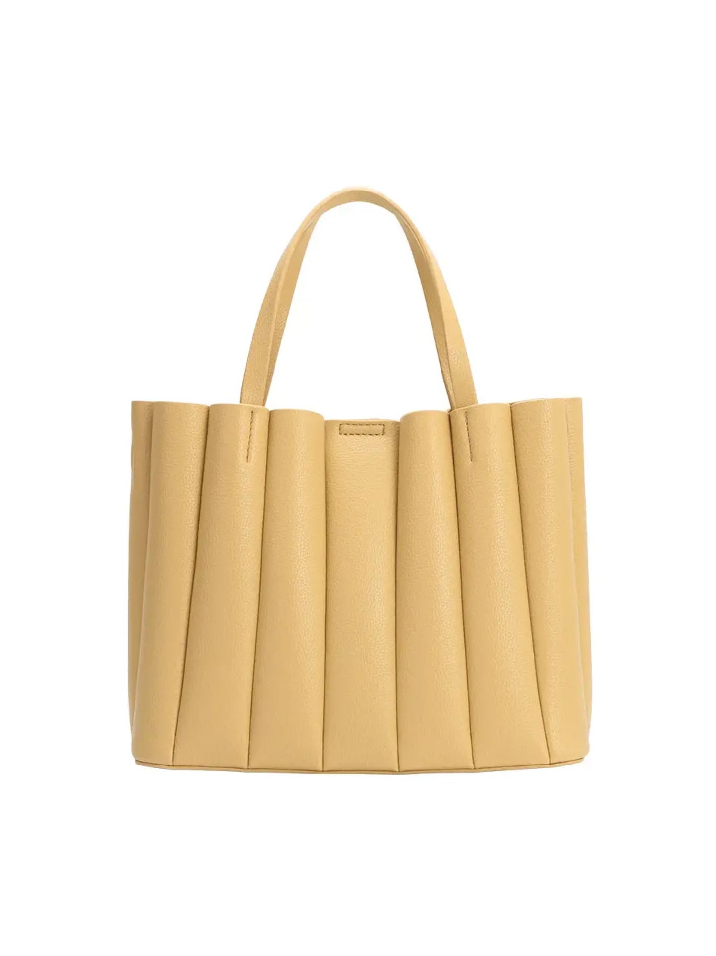 Adela Recycled Vegan Leather Tote Bag - Yellow