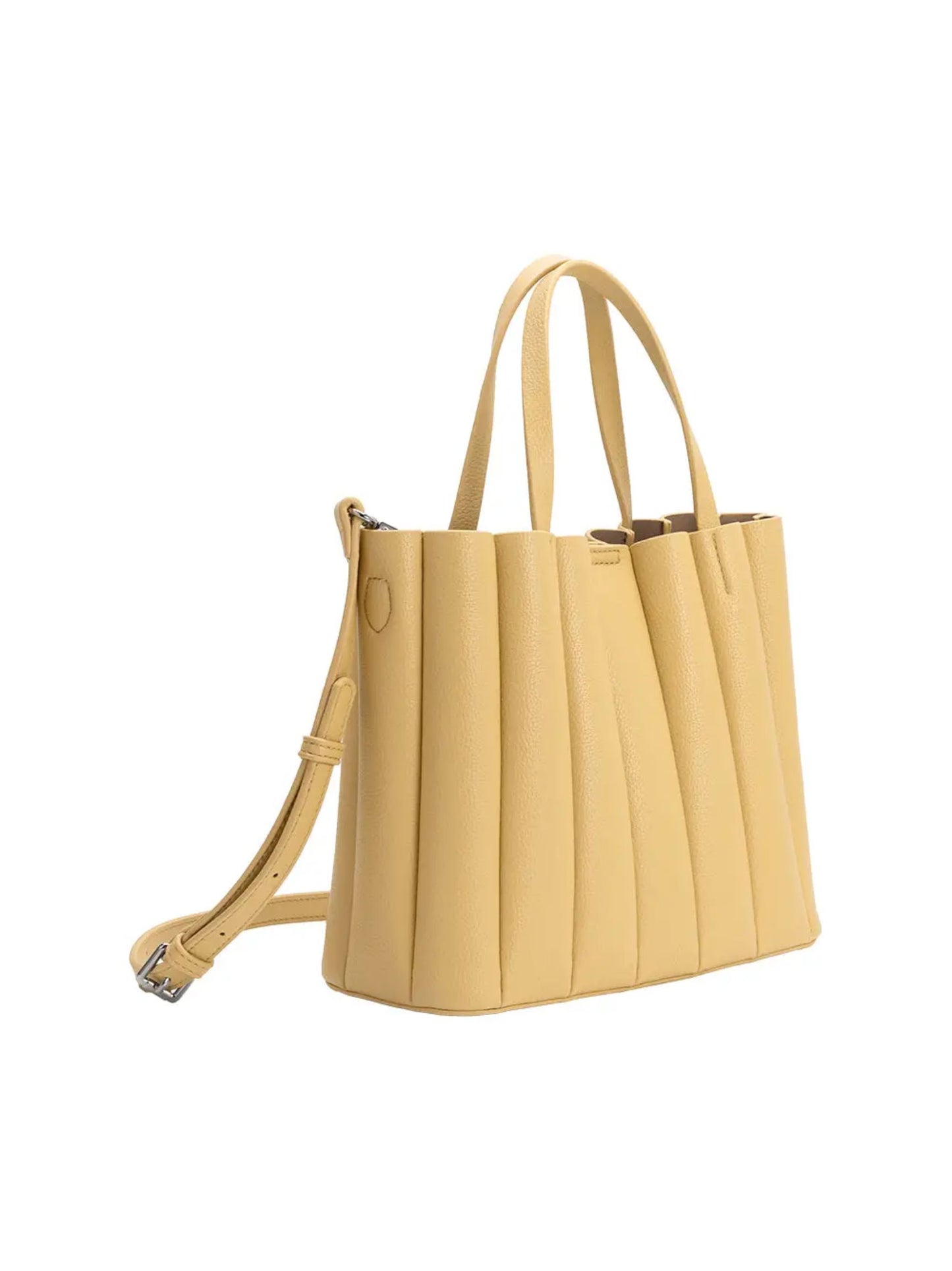 Adela Recycled Vegan Leather Tote Bag - Yellow