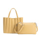 Adela Recycled Vegan Leather Tote Bag - Yellow