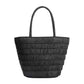 Sandy Straw Vegan Tote Bag - Black