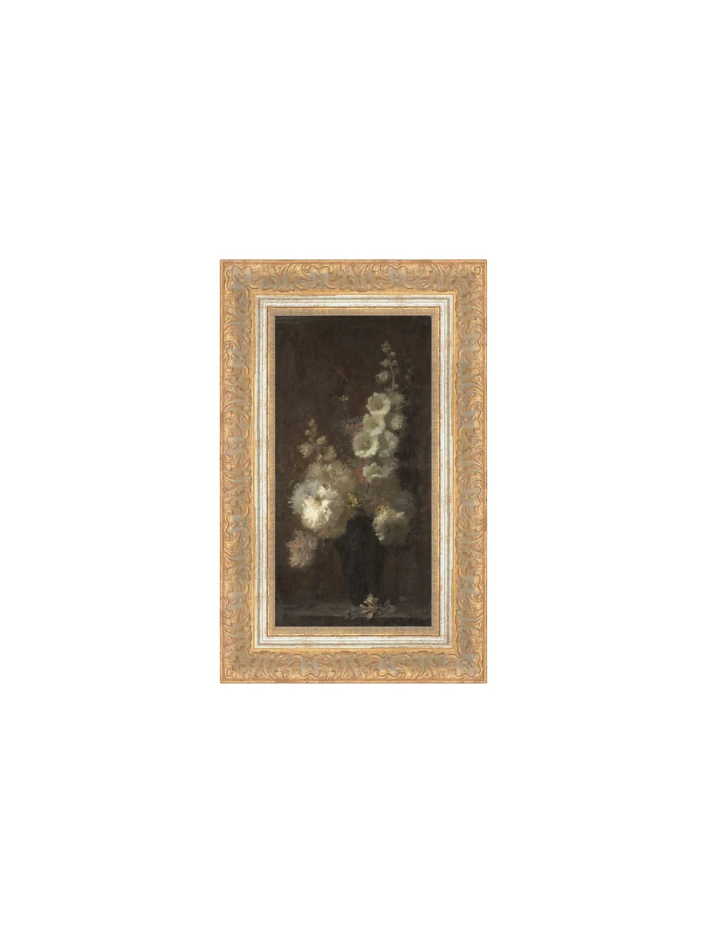 Hollyhock Bouquet Framed Picture - 9x14