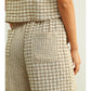 The Andrea Gingham Straight Pants