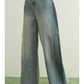 Mixed Denim Pant w/ Side Detail