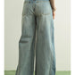 Mixed Denim Pant w/ Side Detail