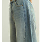 Mixed Denim Pant w/ Side Detail