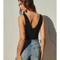 Ruched V-Neck Bodysuit