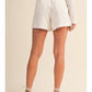 Linen Pleated Basic Shorts