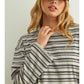 Multi Color Stripe Long Sleeve Top
