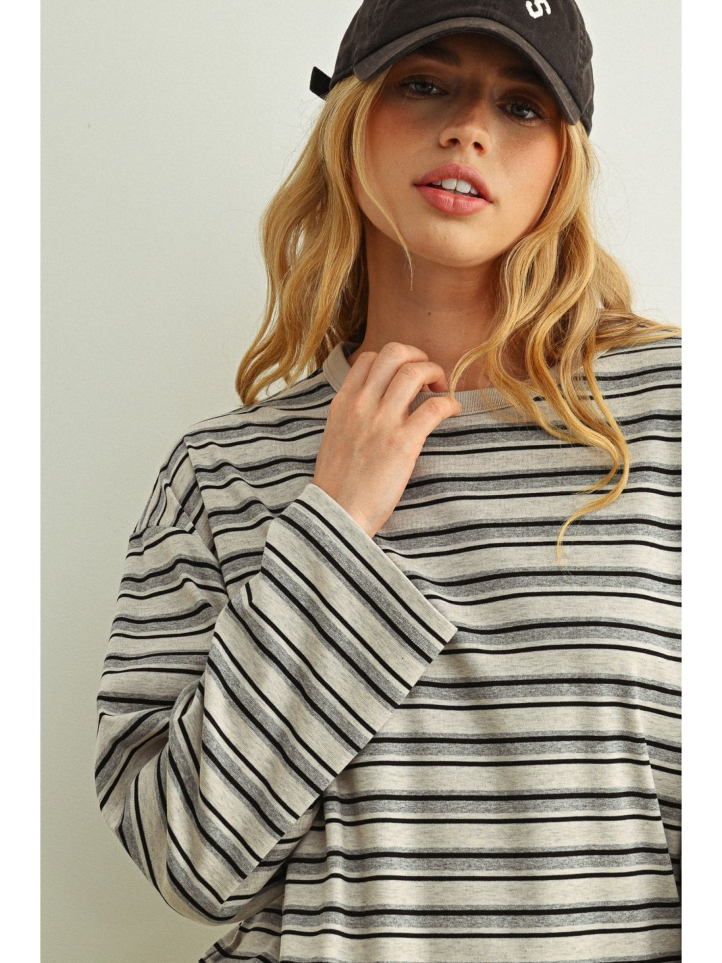 Multi Color Stripe Long Sleeve Top
