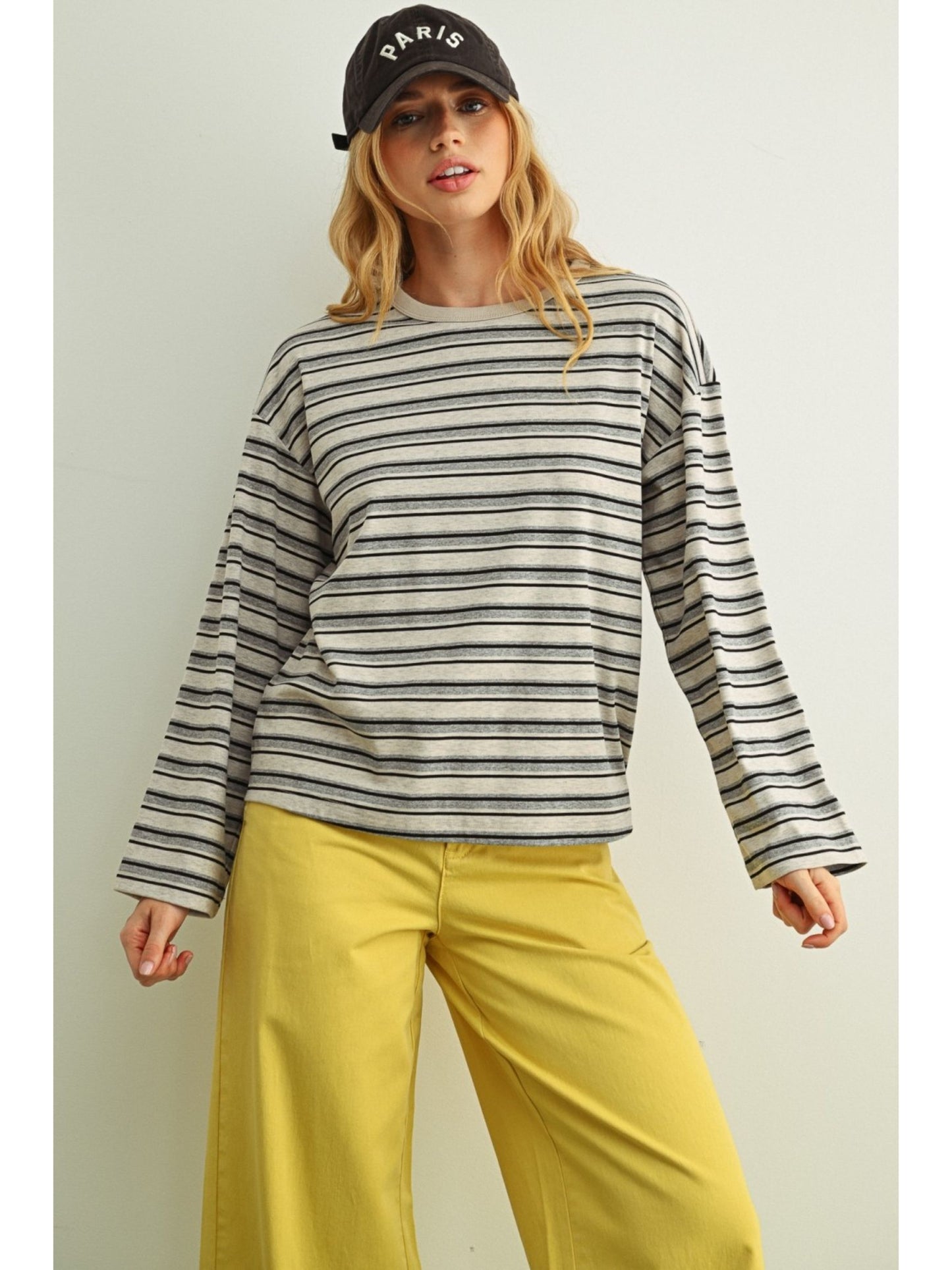 Multi Color Stripe Long Sleeve Top