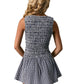 Boat Neck Gingham Romper