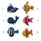 Handmade Embroidered Wool Felt Tape Measure - Fish Styles