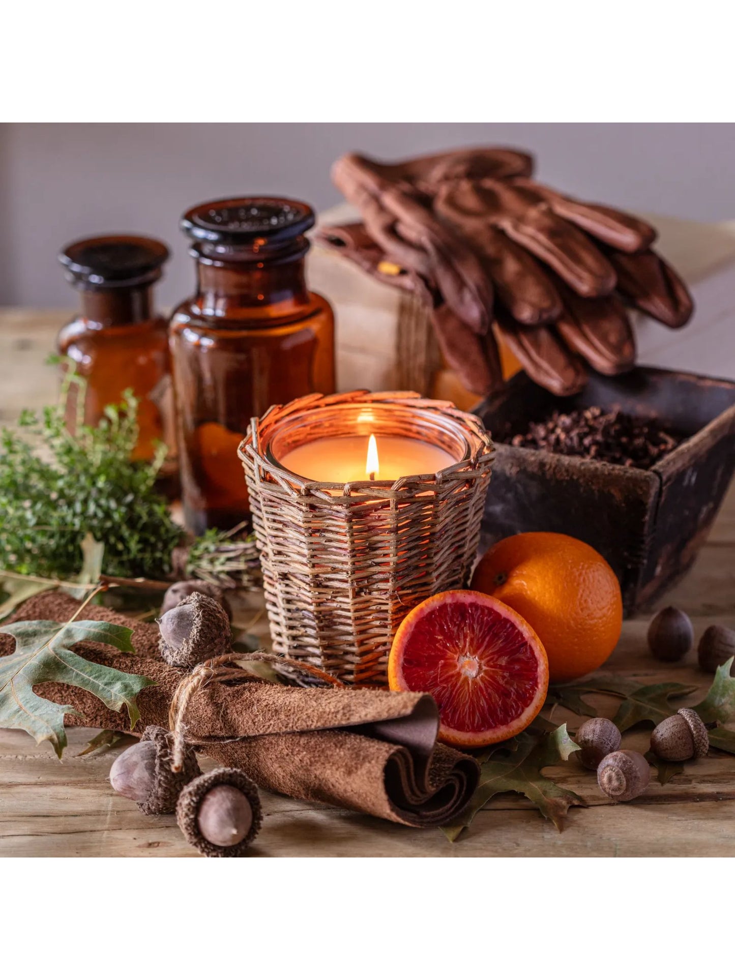 Leather and Oak Candle