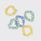 Ruched Satin Scrunchies - Coastal Colors