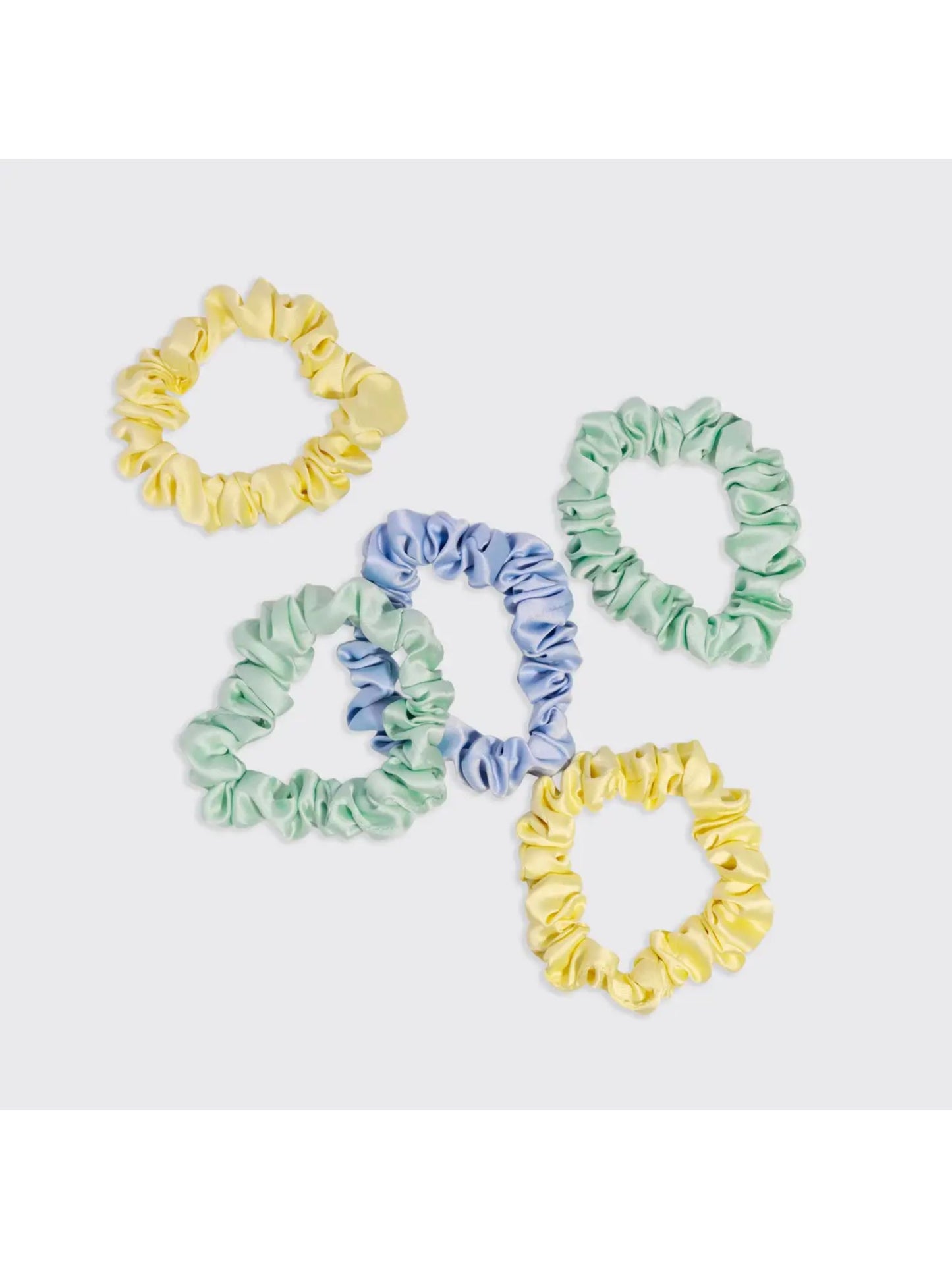Ruched Satin Scrunchies - Coastal Colors