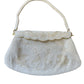 Vintage White Seed Bead Evening Bag