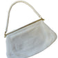 Vintage White Seed Bead Evening Bag