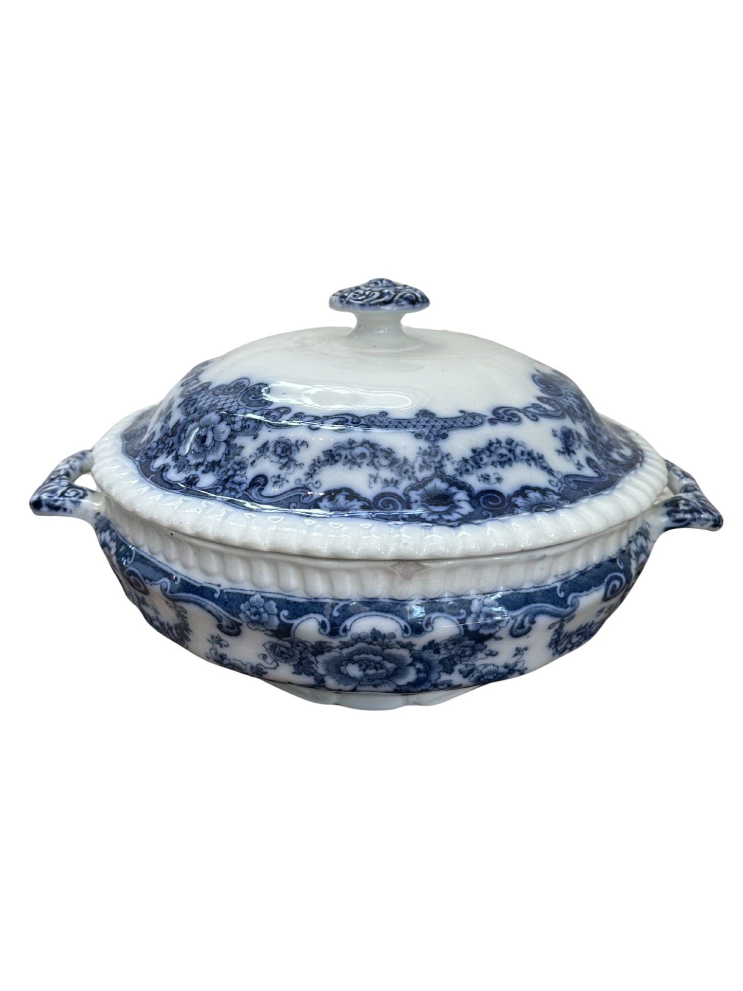 Vintage Blue Pattern Dinnnerware Dish w/ Lid - Pick Up Only