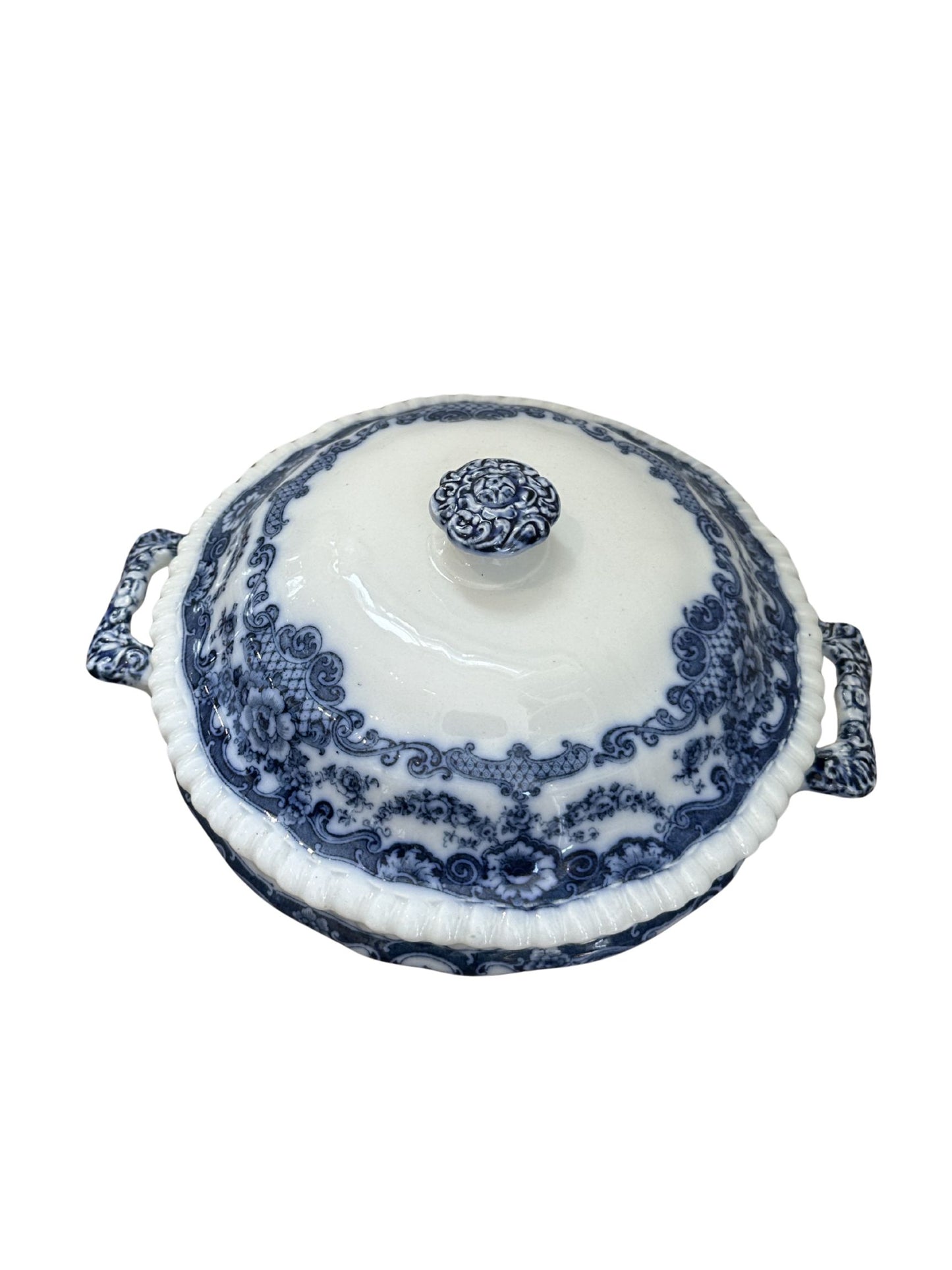 Vintage Blue Pattern Dinnnerware Dish w/ Lid - Pick Up Only