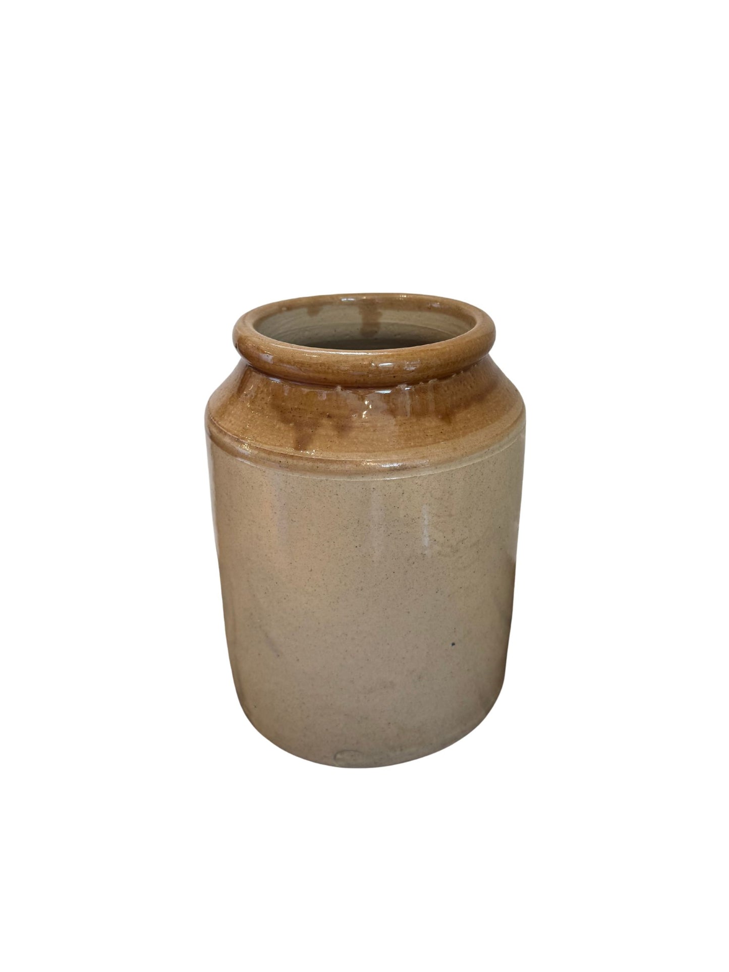 Vintage Mustard Rim Crock - Pick Up Only