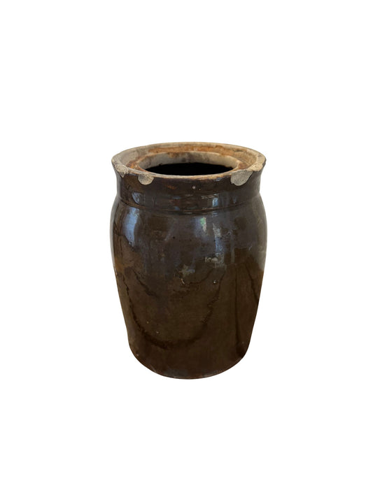 Vintage Small Brown Crock