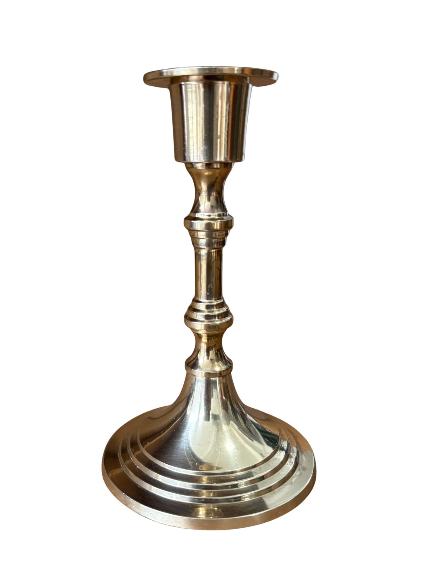 Vintage Brass Candlestick Holder - Medium