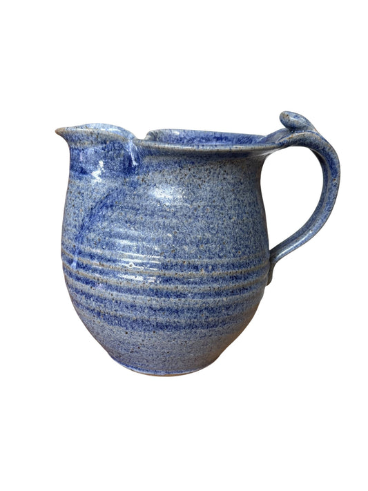 Vintage Hand-Thrown Pitcher w/ Blue Glaze - Pick Up Only