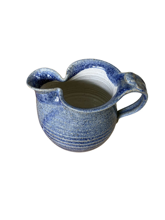 Vintage Hand-Thrown Pitcher w/ Blue Glaze - Pick Up Only