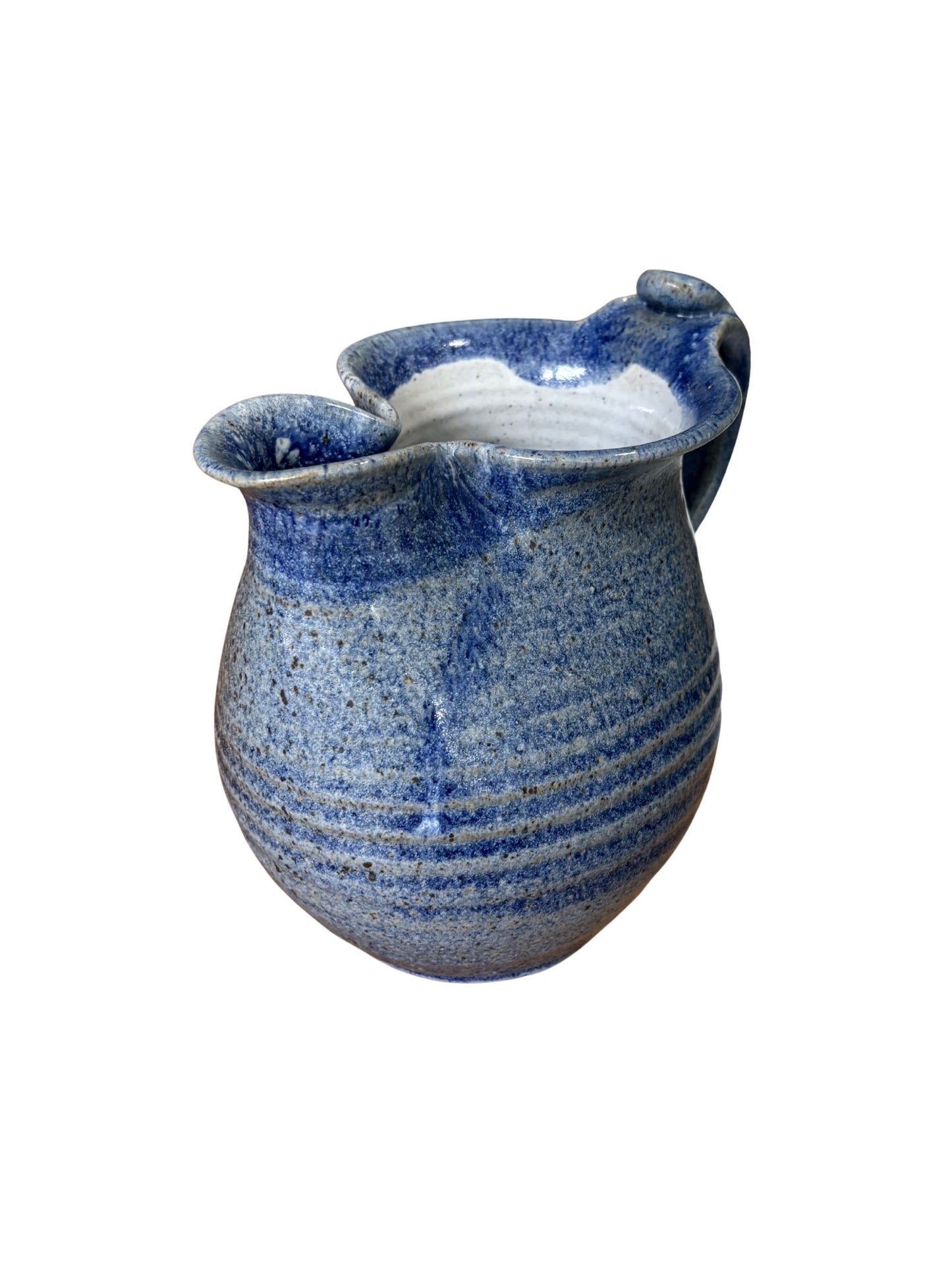 Vintage Hand-Thrown Pitcher w/ Blue Glaze - Pick Up Only