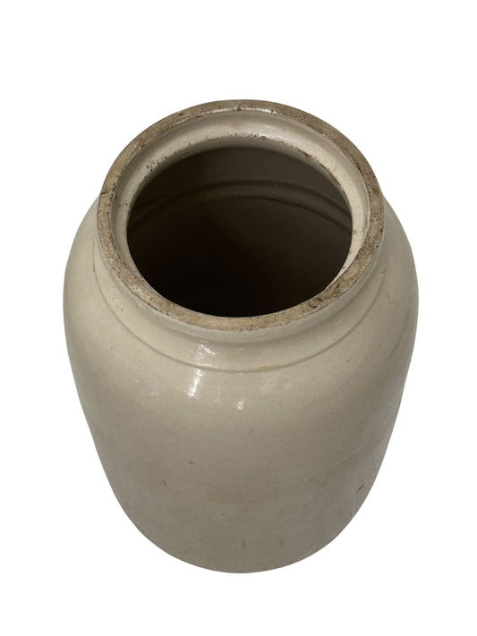Vintage Large Cream Stoneware Crock - Pick Up Only