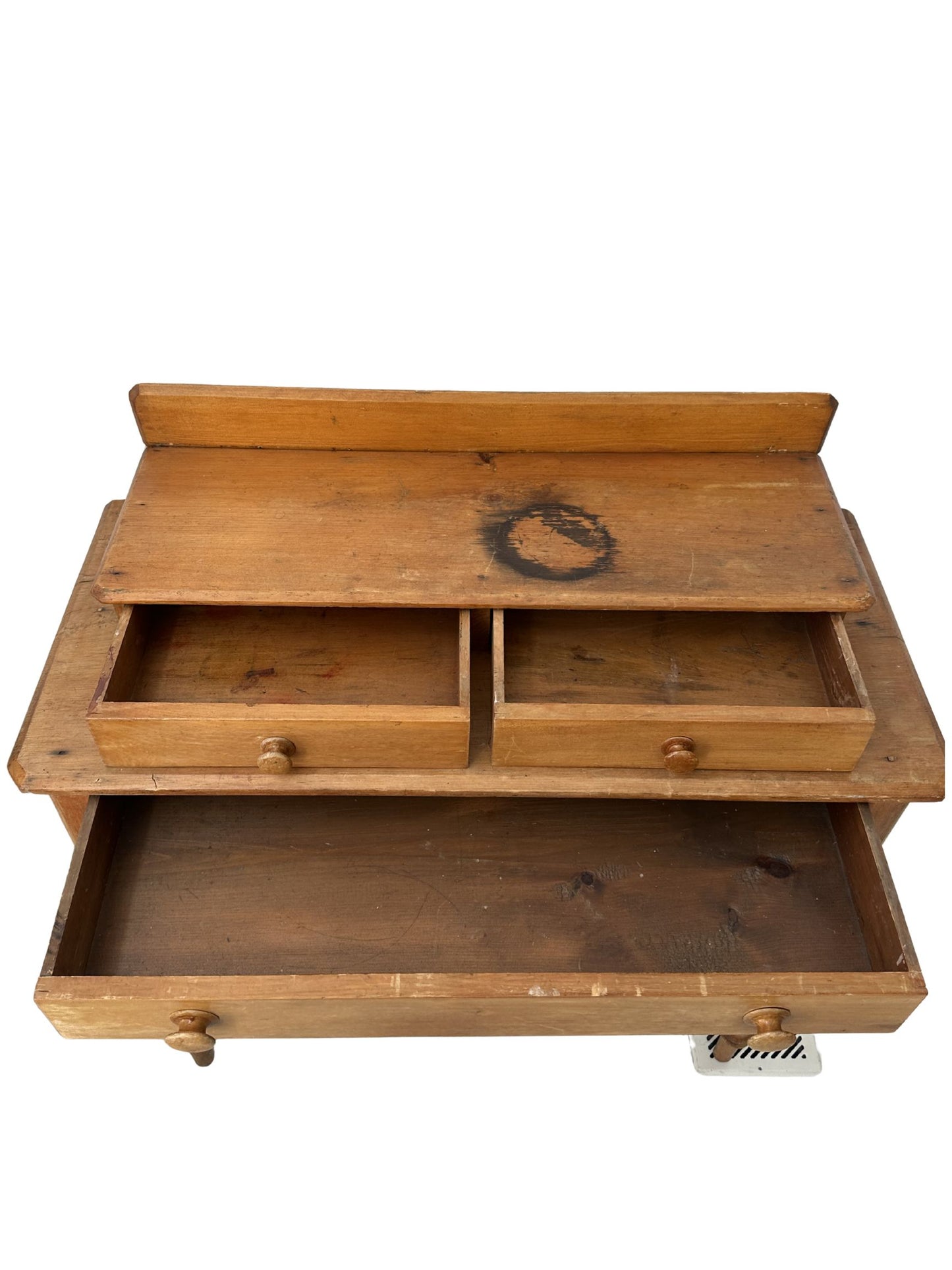 Vintage Farmhouse Writing Table with Drawers - Pick Up Only