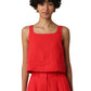 Lina Linen Crop Tank Top