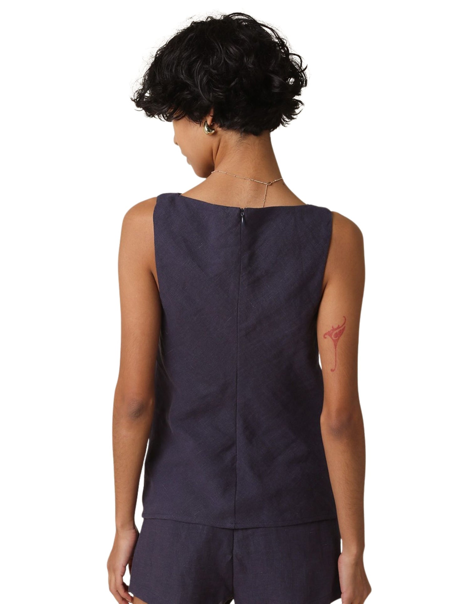 Alya Linen Sleeveless Top