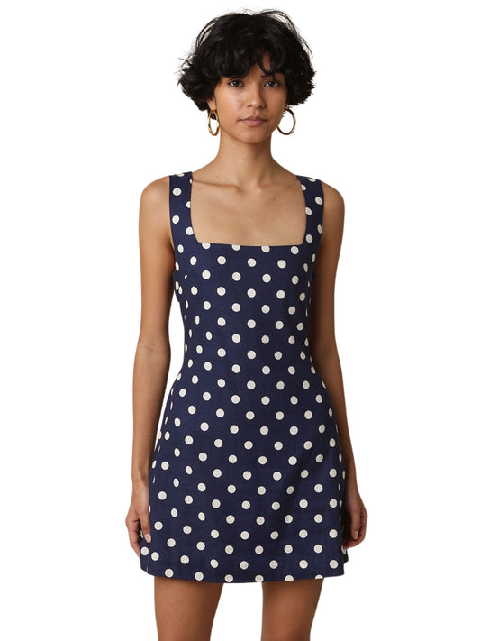Norah Polkda Dot Sleeveless Mini Dress