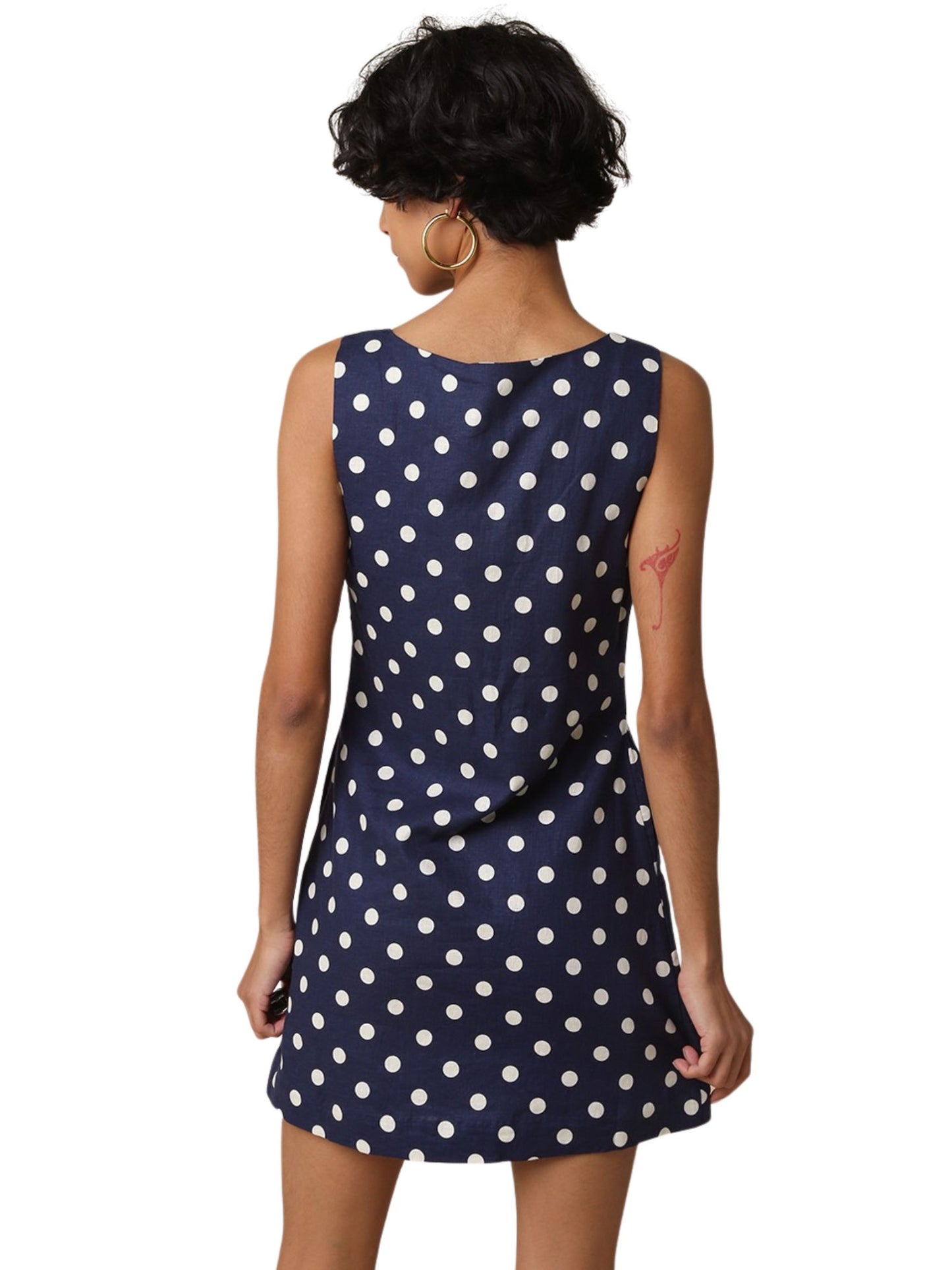 Norah Polkda Dot Sleeveless Mini Dress