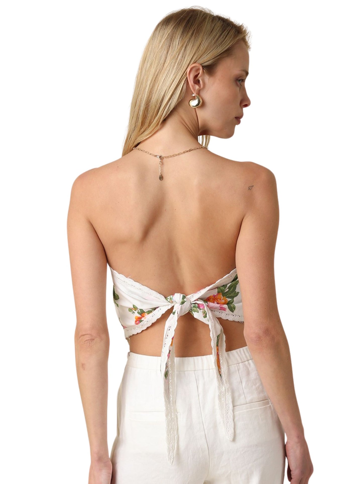 Margie Floral Scarf Tube Top