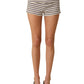 Lottie Stripe Foldover Knit Shorts