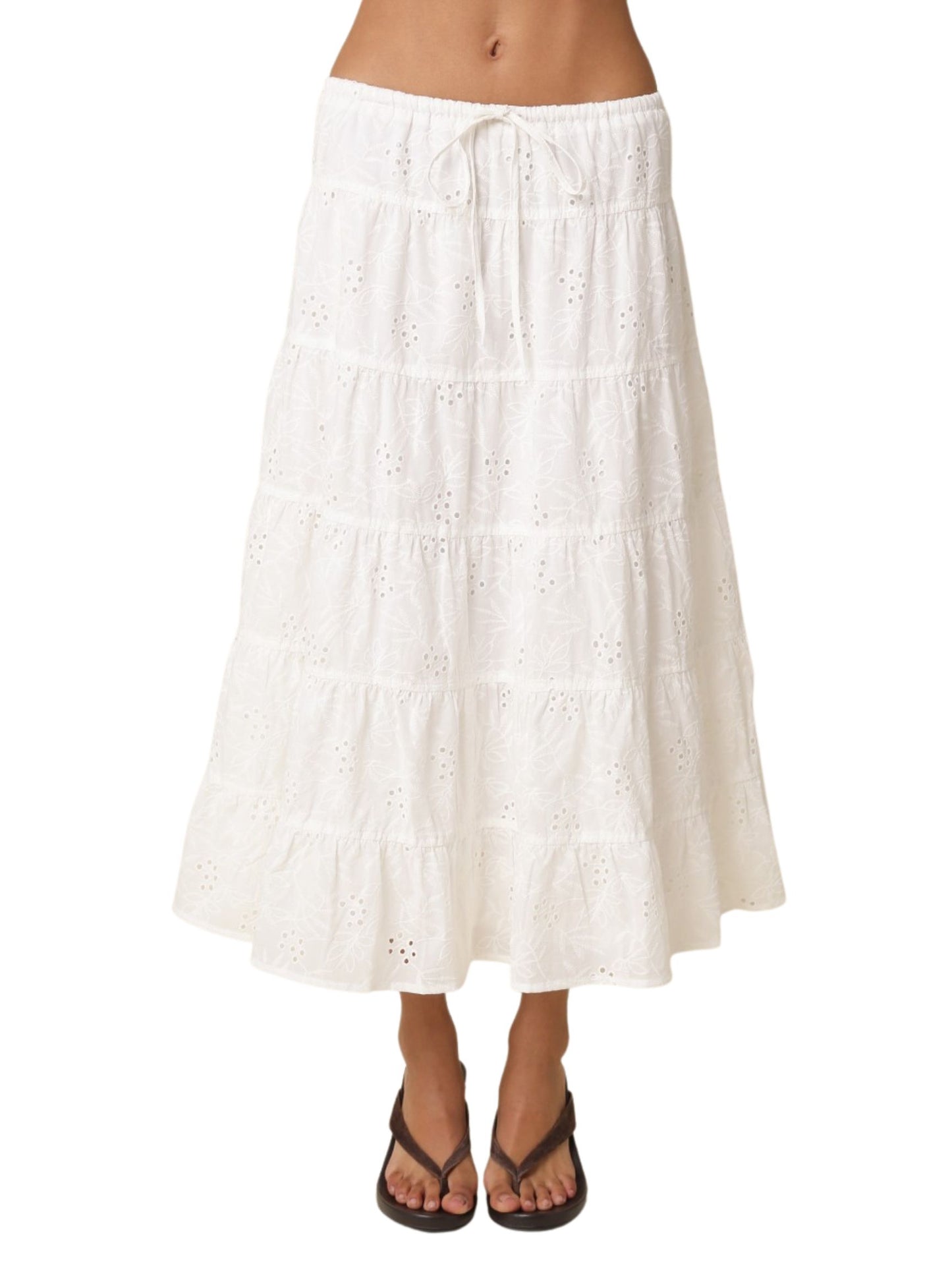 Claudia Textured Tiered Maxi Skirt