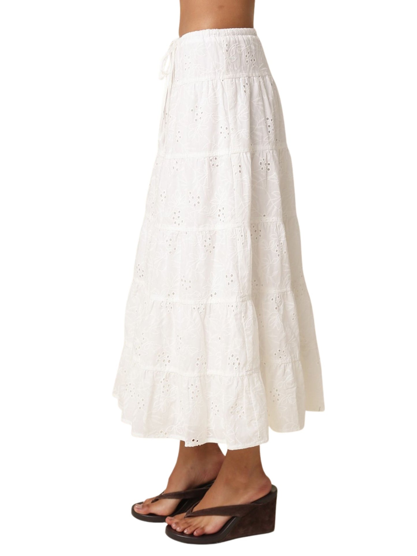 Claudia Textured Tiered Maxi Skirt