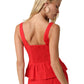 Alyay Linen Smocked Back Peplum Top