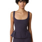 Alyay Linen Smocked Back Peplum Top