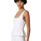 Alyay Linen Smocked Back Peplum Top