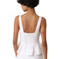 Alyay Linen Smocked Back Peplum Top